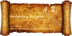 Andaházy Roland névjegykártya