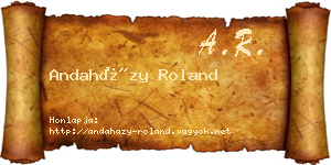 Andaházy Roland névjegykártya