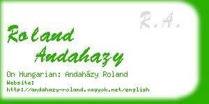 roland andahazy business card