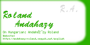 roland andahazy business card